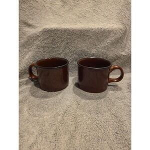 Set Of‎ Two Paul Sebastian Brown Speckled Limited Edition 1996 Mugs